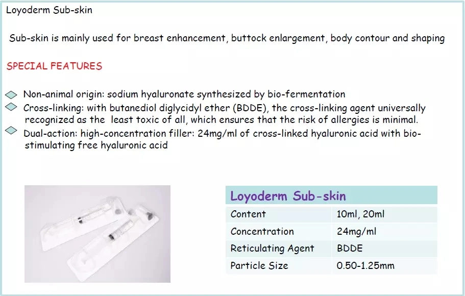 Long Lasting Injectable Cross Linked Hyaluronic Acid Body Dermal Filler for Forehead Lines Chins Eye Wrinkle Nose Cheeks Injection